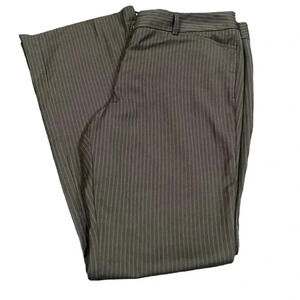 🍀2/$22 Wide Leg Pinstriped Black Trouser Pants Worthington Modern Fit Womens